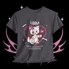 Load image into Gallery viewer, Libra Halloween Kitty Cat Unisex Short Sleeve Tee