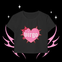 Load image into Gallery viewer, Virgo Spike Heart Women's Baby Tee