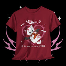 Load image into Gallery viewer, Aquarius Halloween Kitty Cat Unisex Short Sleeve Tee
