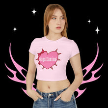 Load image into Gallery viewer, Sagittarius Spike Heart Women's Baby Tee