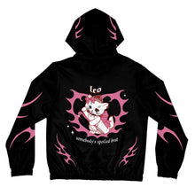 Load image into Gallery viewer, Leo Kitty Cat Women’s Zip Up Hoodie