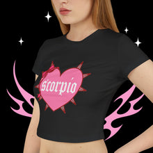 Load image into Gallery viewer, Scorpio Spike Heart Women's Baby Tee