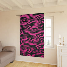 Load image into Gallery viewer, Pink & Black Zebra Blackout Window Curtain (1 Piece)