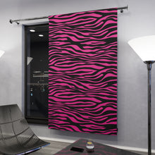 Load image into Gallery viewer, Pink & Black Zebra Blackout Window Curtain (1 Piece)