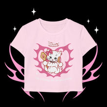 Load image into Gallery viewer, Libra Kitty Cat Women's Baby Tee