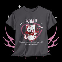 Load image into Gallery viewer, Scorpio Halloween Kitty Cat Unisex Short Sleeve Tee