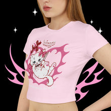 Load image into Gallery viewer, Virgo Kitty Cat Women's Baby Tee
