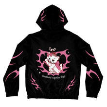 Load image into Gallery viewer, Leo Kitty Cat Women’s Zip Up Hoodie