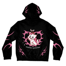 Load image into Gallery viewer, Leo Kitty Cat Women’s Zip Up Hoodie