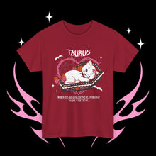 Load image into Gallery viewer, Taurus Halloween Kitty Cat Unisex Short Sleeve Tee