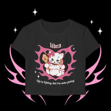 Load image into Gallery viewer, Libra Kitty Cat Women's Baby Tee