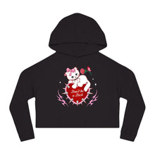 Load image into Gallery viewer, Don’t be a Dick Kitty Cat Women’s Cropped Hooded Sweatshirt