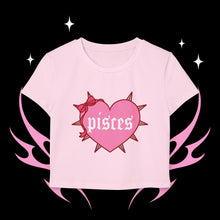 Load image into Gallery viewer, Pisces Spike Heart Women's Baby Tee