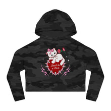 Load image into Gallery viewer, Don’t be a Dick Kitty Cat Women’s Cropped Hooded Sweatshirt