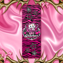 Load image into Gallery viewer, Kittens Give Stitches Pink Zebra Rubber Yoga Mat