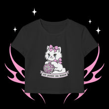 Load image into Gallery viewer, All Panic No Disco Kitty Cat Women's Baby Tee