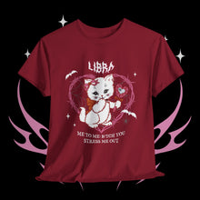 Load image into Gallery viewer, Libra Halloween Kitty Cat Unisex Short Sleeve Tee