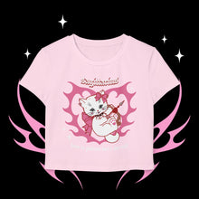 Load image into Gallery viewer, Sagittarius Kitty Cat Women's Baby Tee