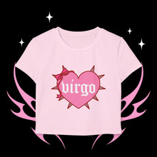 Load image into Gallery viewer, Virgo Spike Heart Women's Baby Tee