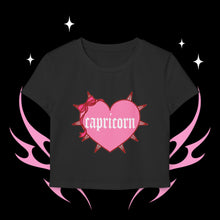 Load image into Gallery viewer, Capricorn Spike Heart Women's Baby Tee