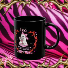 Load image into Gallery viewer, Leo Halloween Ghost Black Mug (11oz)