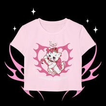 Load image into Gallery viewer, Leo Kitty Cat Women's Baby Tee