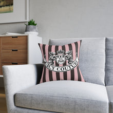 Load image into Gallery viewer, Juicy Pink Brown Stripe Square Pillow Cover
