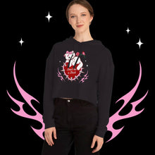 Load image into Gallery viewer, Don’t be a Dick Kitty Cat Women’s Cropped Hooded Sweatshirt