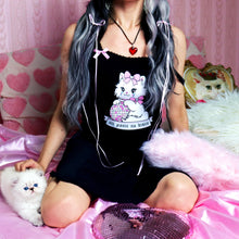 Load image into Gallery viewer, All Panic No Disco Kitty Cat Cami Tank Top