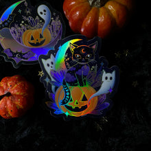 Load image into Gallery viewer, Set of 2 Crystal Halloween Holo Stickers