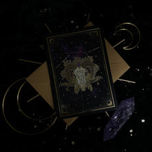 Load image into Gallery viewer, Amethystrology Zodiac Individual (or Set of 3) Greeting Cards