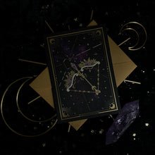 Load image into Gallery viewer, Amethystrology Zodiac Individual (or Set of 3) Greeting Cards