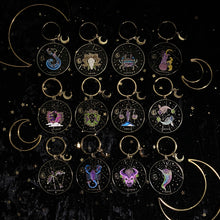 Load image into Gallery viewer, amethystrology zodiac keychain