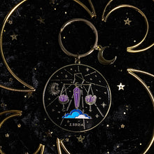Load image into Gallery viewer, amethystrology zodiac keychain