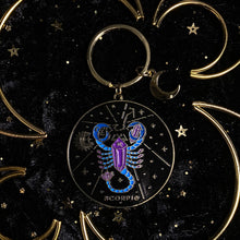 Load image into Gallery viewer, amethystrology zodiac keychain