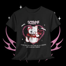 Load image into Gallery viewer, Scorpio Halloween Kitty Cat Unisex Short Sleeve Tee
