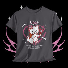 Load image into Gallery viewer, Libra Halloween Kitty Cat Unisex Short Sleeve Tee
