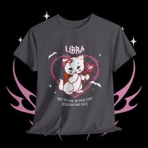 Libra Halloween Kitty Cat Unisex Short Sleeve Tee