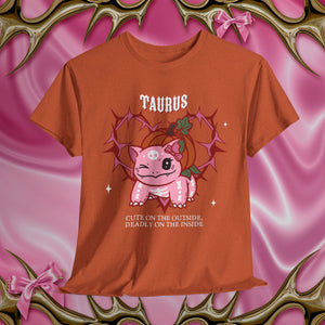 Taurus Halloween Cartoon Unisex Short Sleeve Tee