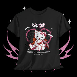 Cancer Halloween Kitty Cat Unisex Short Sleeve Tee