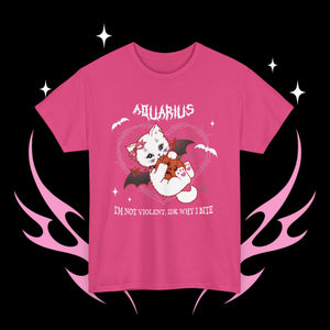 Aquarius Halloween Kitty Cat Unisex Short Sleeve Tee