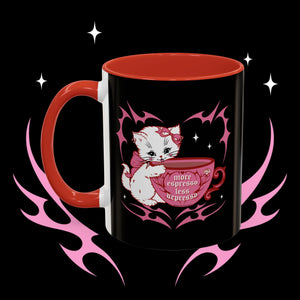 More Espresso Less Depresso Kitty Cat Coffee Mug (11oz)