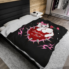 Load image into Gallery viewer, Don’t be a Dick Kitty Cat Velveteen Plush Blanket
