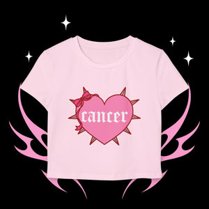 Cancer Spike Heart Women's Baby Tee