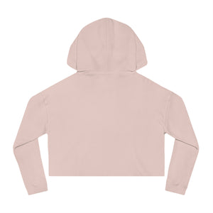 Kitty Cat Heart Locket Women’s Cropped Hooded Sweatshirt