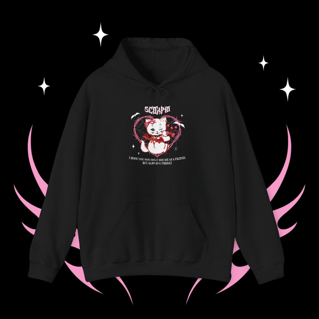 Scorpio Halloween Kitty Cat Unisex Hoodie