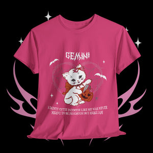 Gemini Halloween Kitty Cat Unisex Short Sleeve Tee