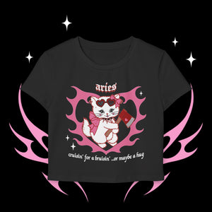 Aries Kitty Cat Women's Baby Tee