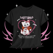 Load image into Gallery viewer, Sagittarius Halloween Kitty Cat Unisex Short Sleeve Tee
