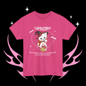 Capricorn Halloween Kitty Cat Unisex Short Sleeve Tee